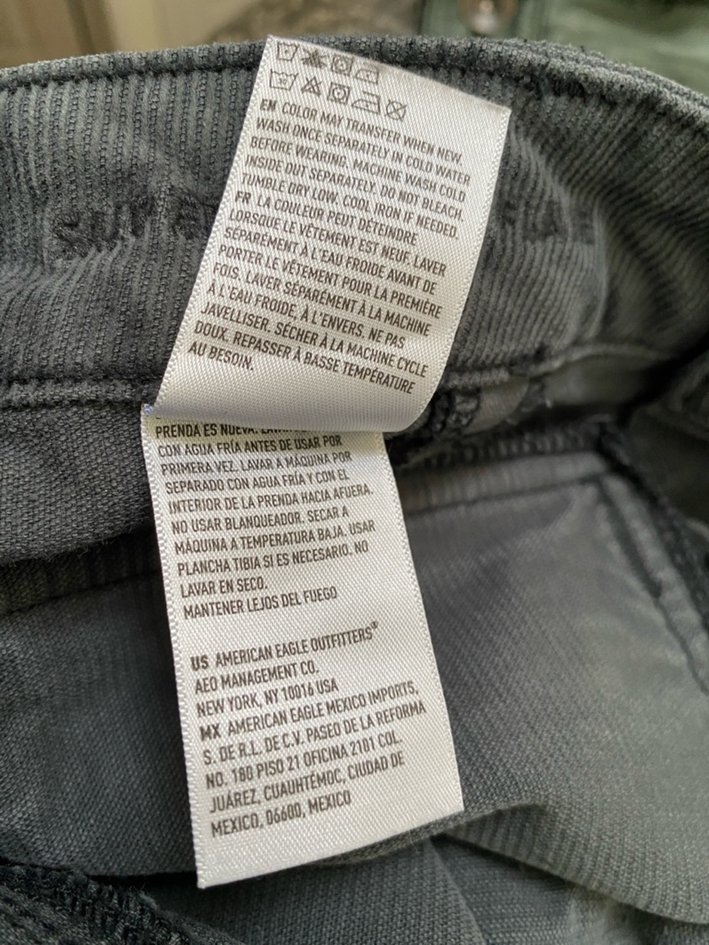 American Eagle Outfitters Dark Gray Boot Cut Corduroy Pants - Picture 9 of 11